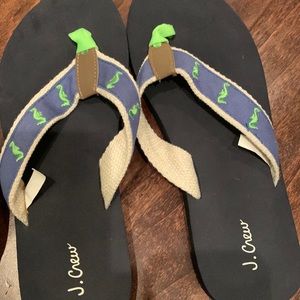 J crew kids seahorse Flip flops. New